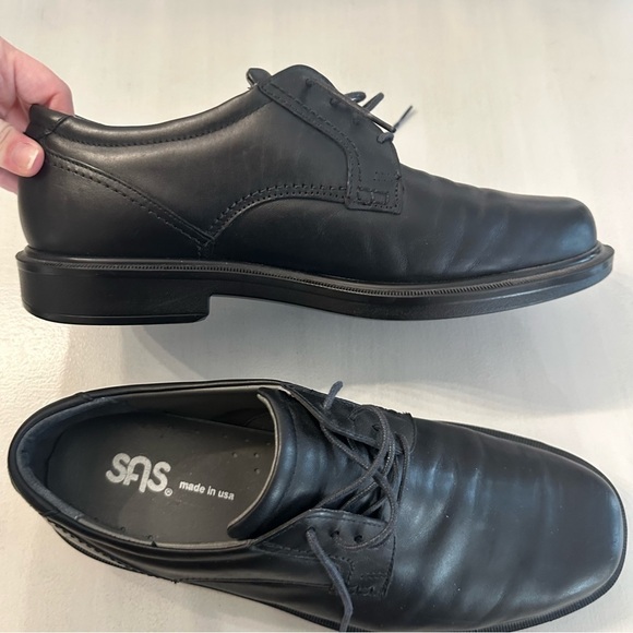 SAS Men’s Tripad Comfort Oxford Black Leather Lace Up Dress Shoes Sz 12 GUC main image 7